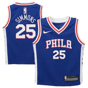 preschool nike ben simmons blue philadelphia 76ers replica-340